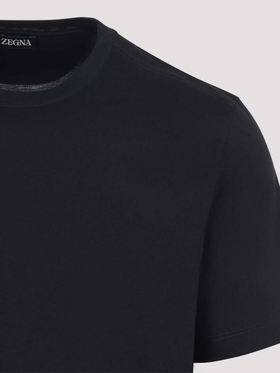 26SS 에르메네질도제냐 반팔 티셔츠 UH335A3H771B09 Dark Blue - ERMENEGILDO ZEGNA