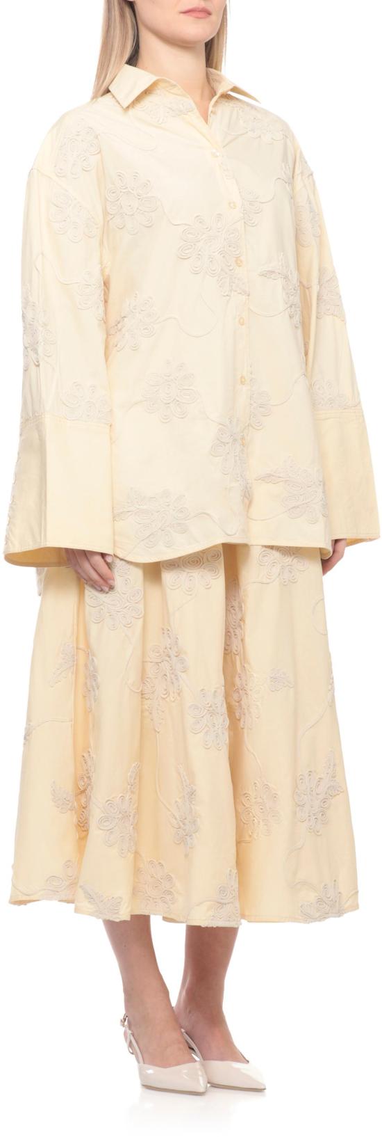 26SS 로테이트 롱 스커트 1155571366 WHITE - ROTATE