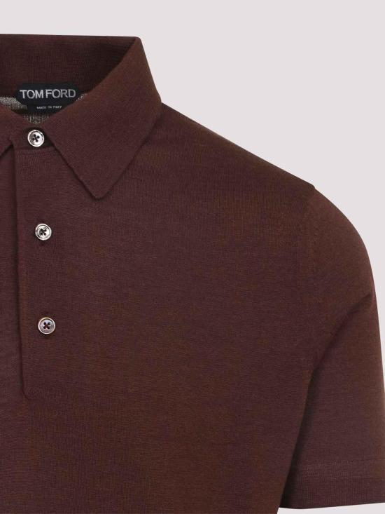 26SS 톰포드 폴로 티셔츠 KPS039YMK073ECN Brown - TOMFORD