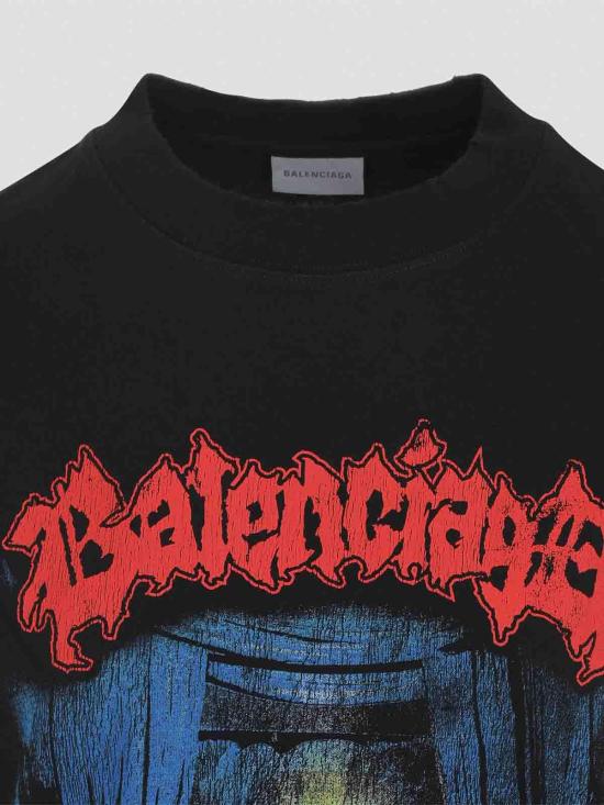 26SS 발렌시아가 반팔 티셔츠 850990TUVD51000 Black - BALENCIAGA
