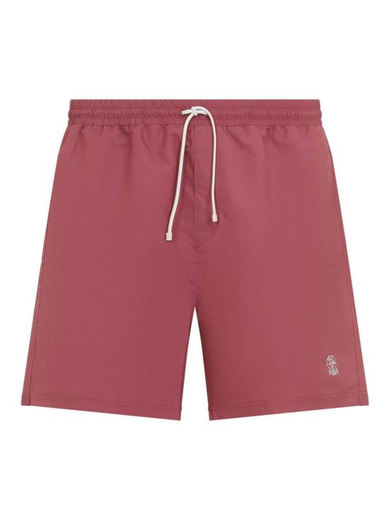 26SS 브루넬로 쿠치넬리 로고 스윔 팬츠 MW817043CHL52 Red