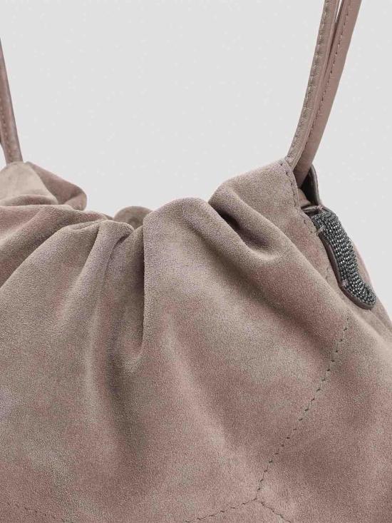 26SS 브루넬로 쿠치넬리 스웨이드 BC 듀오 파우치 백 MBDLD2808C8849 Brown - BRUNELLO CUCINELLI