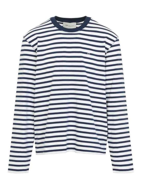 26SS 아미 코튼 롱 슬리브 마리네르 아미 드 하트 티셔츠 UTS375JE0210A044 White