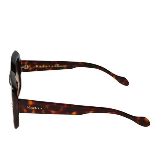  카돌 선글라스 케이트 글래머 오버사이즈 호피무늬  (골드 액센트 포함) - KADOR