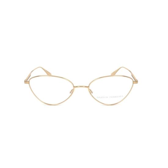  바본페레이라 안경 Bp5011 530Ro 섬세한 캣아이 안경, 광택 있는 골드 마감