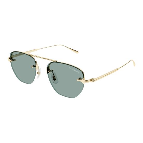 25FW 몽블랑 선글라스 Mb0404s 골드 마감 메탈 무테 - MONTBLANC
