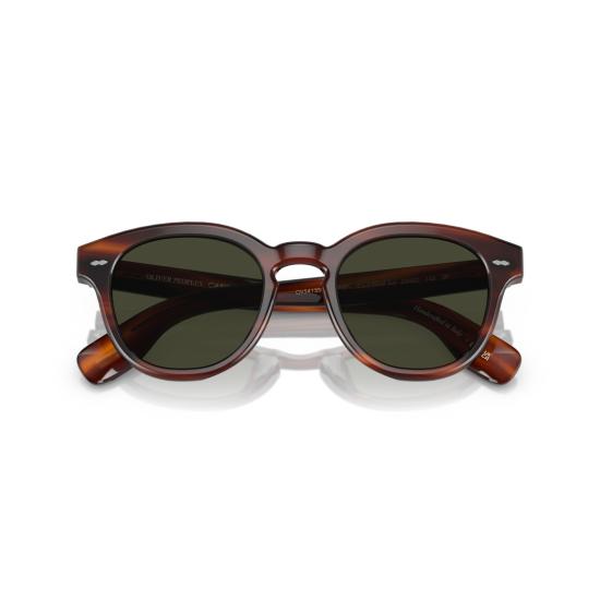 26SS 올리버피플스 선글라스 0Ov5413su 실버 액센트가 있는 원형 호피무늬 아세테이트 - OLIVER PEOPLES
