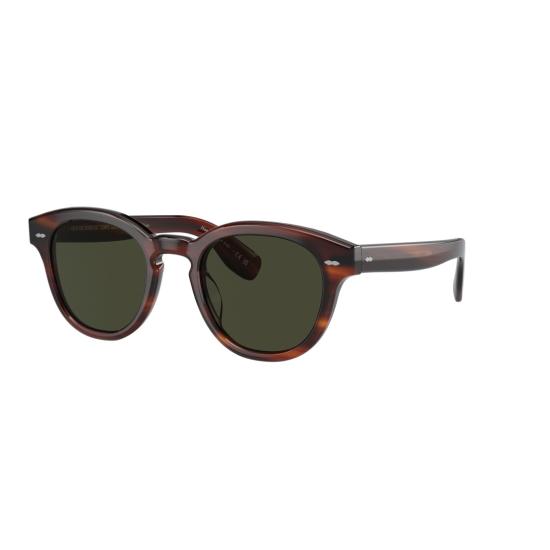 26SS 올리버피플스 선글라스 0Ov5413su 실버 액센트가 있는 원형 호피무늬 아세테이트 - OLIVER PEOPLES