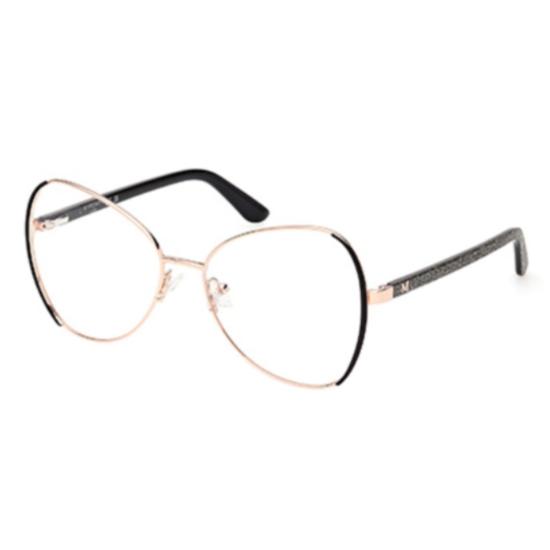  게스 안경 GM50015 56005 대형 원형 금속 프레임 안경 (텍스처 마감)