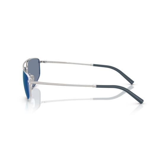 26SS 올리버피플스 선글라스 0Ov1361s 반사형 블루 렌즈와 광택 실버 프레임 - OLIVER PEOPLES