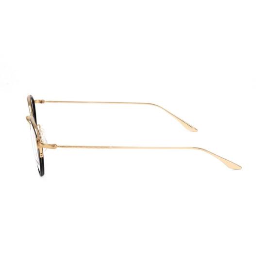  바본페레이라 안경 Bp5003 480FC 원형 금속 프레임 안경 (대조적인 포인트) - BARTON PERREIRA