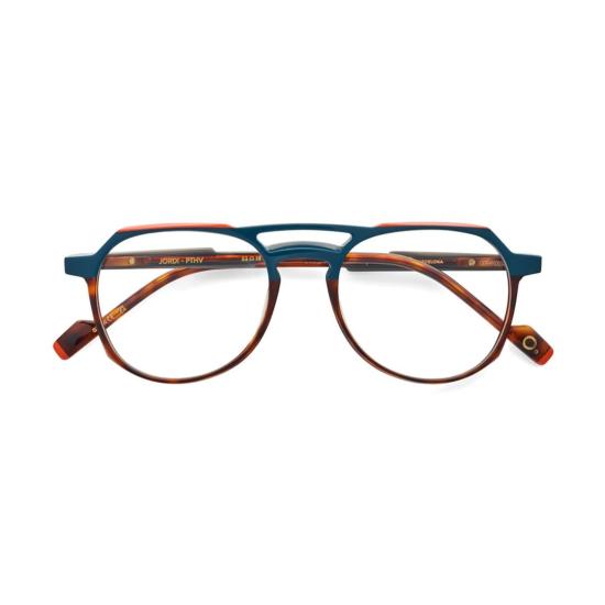  에트니아 바르셀로나 안경 조르디 투톤 라운드 프레임 안경 (키홀 브릿지)