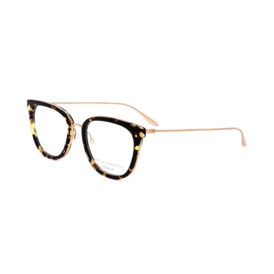  바본페레이라 안경 Bp5091 521Aj 호피 무늬 사각 안경테 (골드톤 템플) - BARTON PERREIRA