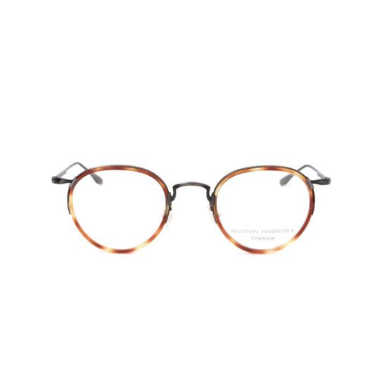  바본페레이라 안경 Bp5001 490Zx 원형 호피무늬 안경테 (무광 금속 다리)