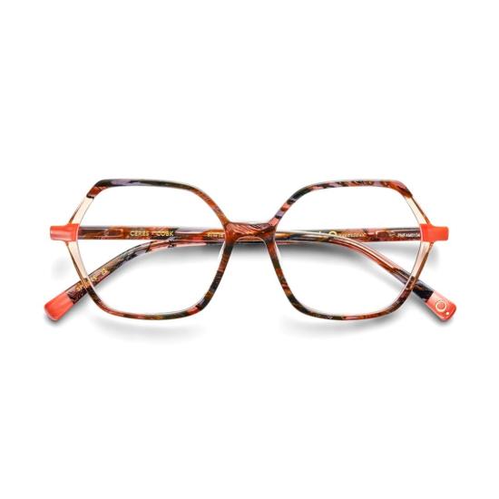  에트니아 바르셀로나 안경 따뜻한 호피무늬가 돋보이는 세레스 기하학적 대형 프레임