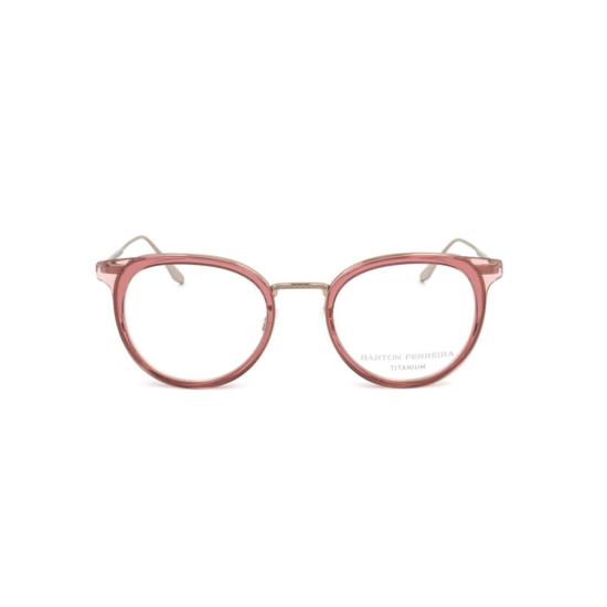  바본페레이라 안경 Bp5201 492Kq 반투명 핑크색 원형 프레임 안경 (슬림 메탈릭 템플)