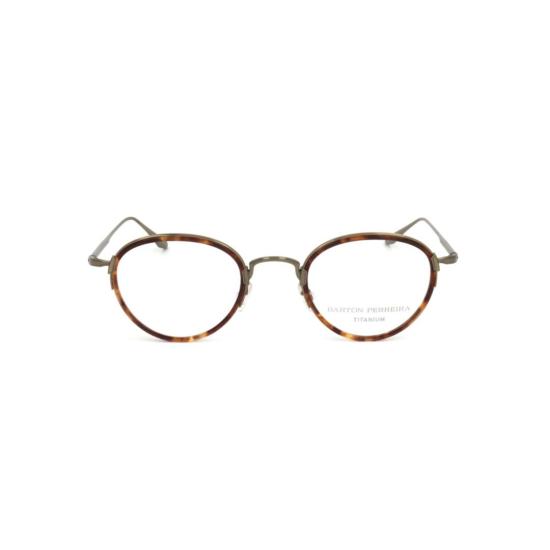 바본페레이라 안경 BP5003 480LZ 호피무늬 원형 프레임 안경테 (금속 템플 포함)