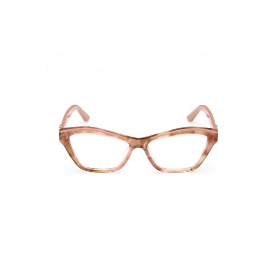  게스 안경 Gm0396 55074 기하학적 프레임의 반투명 캣아이 안경