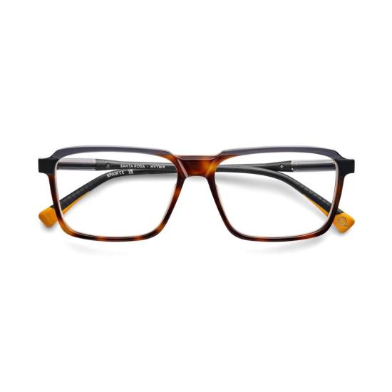  에트니아 바르셀로나 안경 산타 로사 직사각형 호피무늬 아세테이트 안경테 (슬림한 검정색 다리)