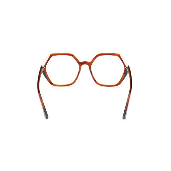  게스 안경 Gm0389 55056 기하학적 육각형 안경테 (청록색 포인트) - GUESS