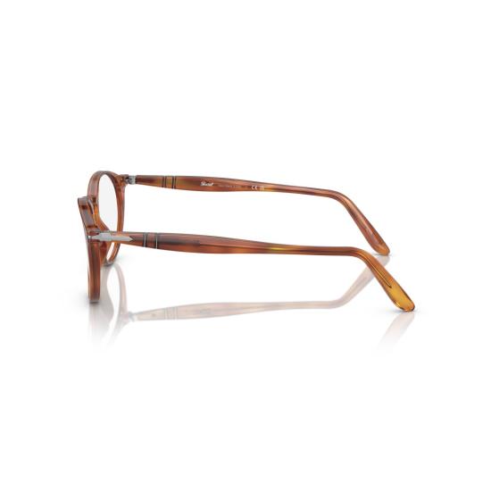 26SS 페르솔 안경 0Po3092v 원형 프레임 안경, 앰버 브라운 호피 무늬 - PERSOL