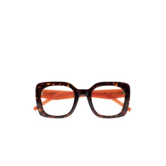  칼레오스 안경 스몰본 오버사이즈 사각 프레임 (호피 무늬)