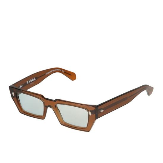  카돌 선글라스 다이아몬드 장식이 있는 디스코 반투명 브라운 직사각형 - KADOR