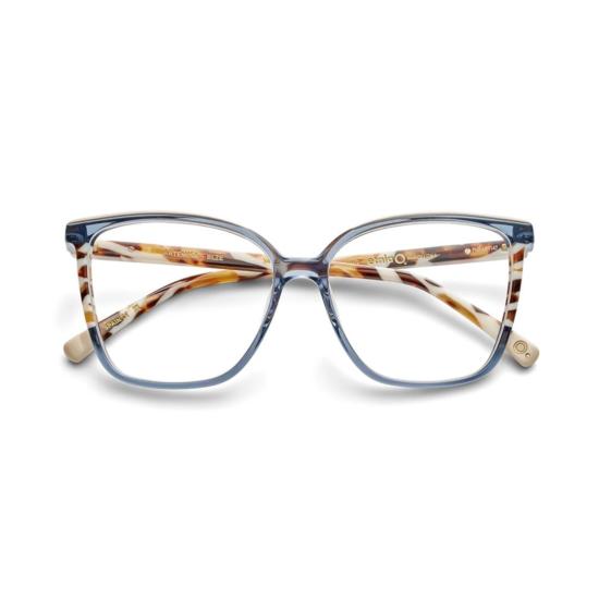  에트니아 바르셀로나 안경 아르테미사 반투명 블루 스퀘어 프레임 안경 (호피 무늬 템플)
