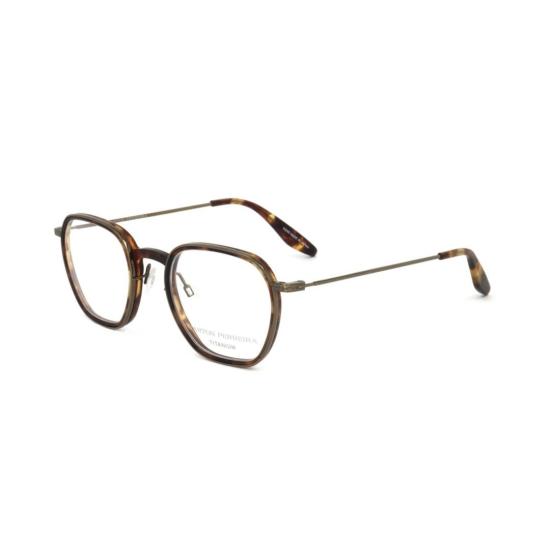  바본페레이라 안경 Bp5044 481Ir 사각 프레임, 호피무늬 아세테이트 안경테 (금속 다리 포함)