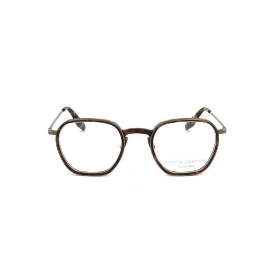  바본페레이라 안경 Bp5044 481Ir 사각 프레임, 호피무늬 아세테이트 안경테 (금속 다리 포함) - BARTON PERREIRA