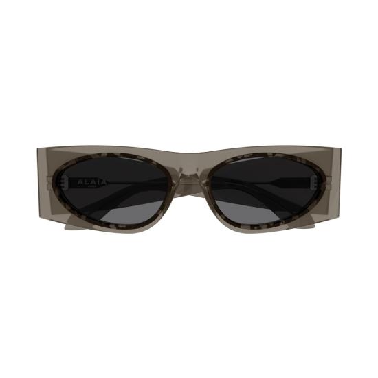 25FW 알라이아 선글라스 Aa0085s 오버사이즈 직사각형  (호피 무늬) - ALAIA