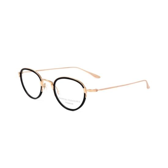  바본페레이라 안경 Bp5003 460FC 원형 프레임 안경 (골드톤 템플) - BARTON PERREIRA