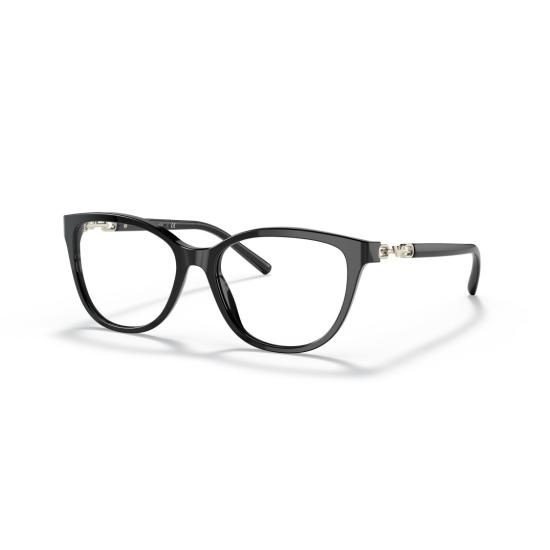 26SS 엠포리오 아르마니 안경 0Ea3190 체인 링크 장식이 있는 유광 블랙 캣아이 - EMPORIO ARMANI