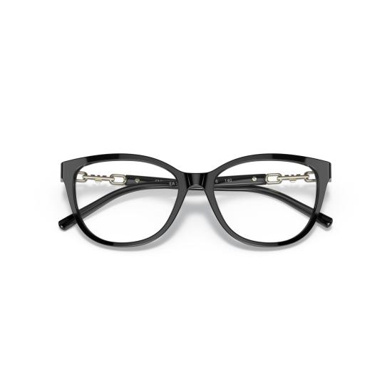 26SS 엠포리오 아르마니 안경 0Ea3190 체인 링크 장식이 있는 유광 블랙 캣아이 - EMPORIO ARMANI