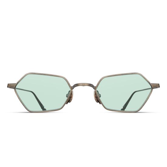  마츠다 선글라스 M3138.Sg 빈티지 마감 처리된 기하학적 육각형 금속 안경