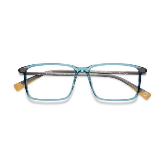  에트니아 바르셀로나 안경 앤텔로프 캐년 직사각형 반투명 파란색 안경 (앰버 색상 포인트)