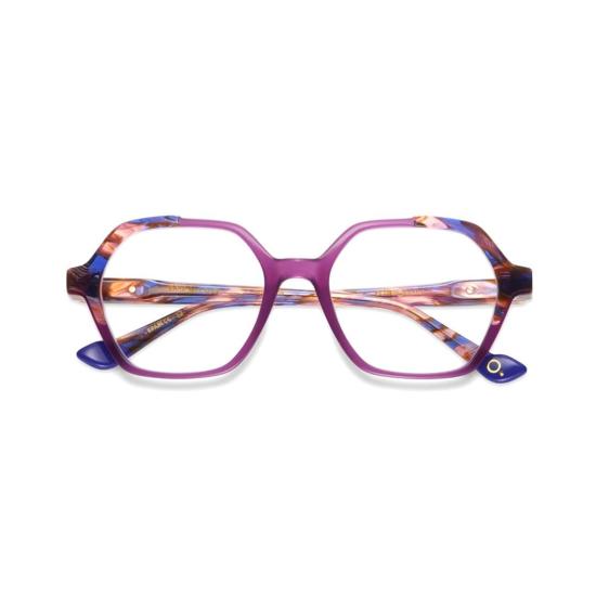  에트니아 바르셀로나 안경 오리아나 기하학적 프레임 , 유광 퍼플 아세테이트 마감