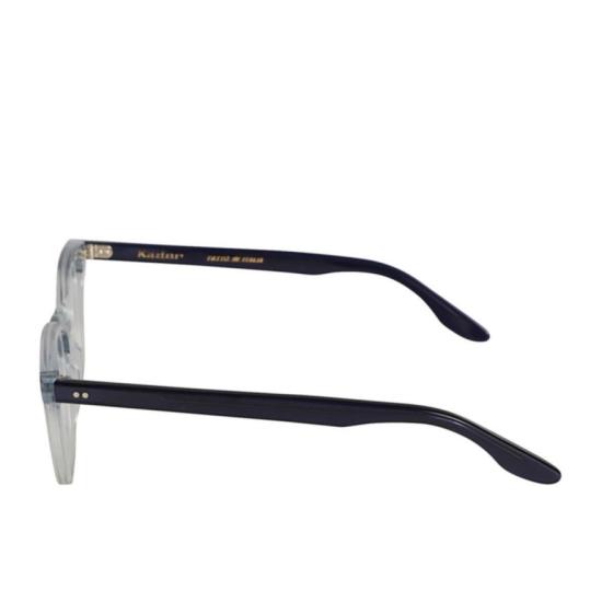  카돌 선글라스 쿠퍼 소형 투명 직사각형 안경 (검은색 다리) - KADOR