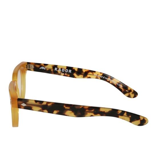  카돌 선글라스 오르빗 반투명 앰버 스퀘어 프레임  (호피무늬 다리) - KADOR