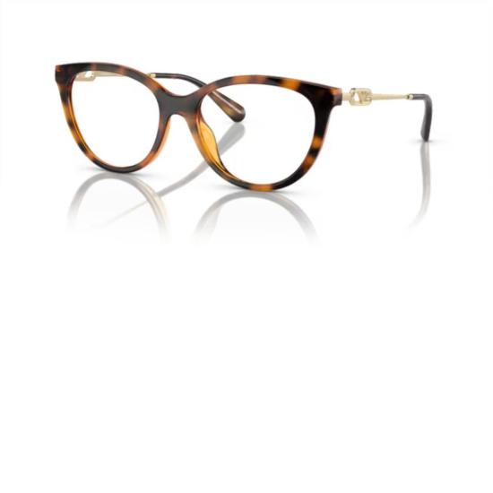 26SS 엠포리오 아르마니 안경 0Ea4213u 메탈릭 액센트가 있는 호피무늬 캣아이