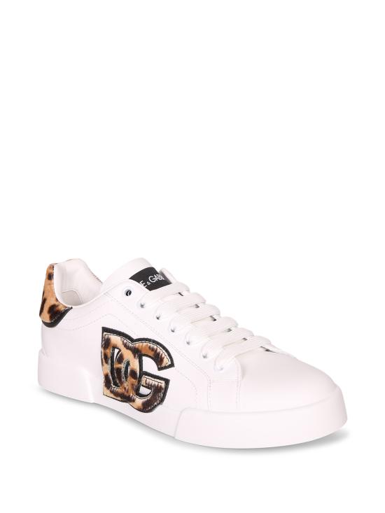 26SS 돌체앤가바나 포르토피노 라이트 스트로벨 레더 스니커즈 CK2395 A0225 8S543 Black - DOLCE & GABBANA