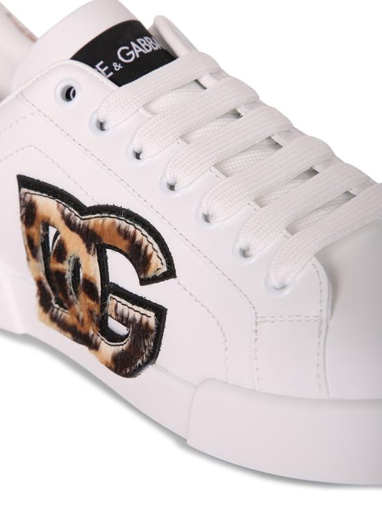 26SS 돌체앤가바나 포르토피노 라이트 스트로벨 레더 스니커즈 CK2395 A0225 8S543 Black - DOLCE & GABBANA