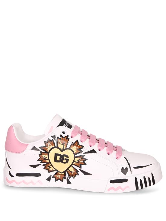26SS 돌체앤가바나 포르토피노 라이트 스트로벨 나파 카프스킨 스니커즈 CK2398 A0259 8I832 White