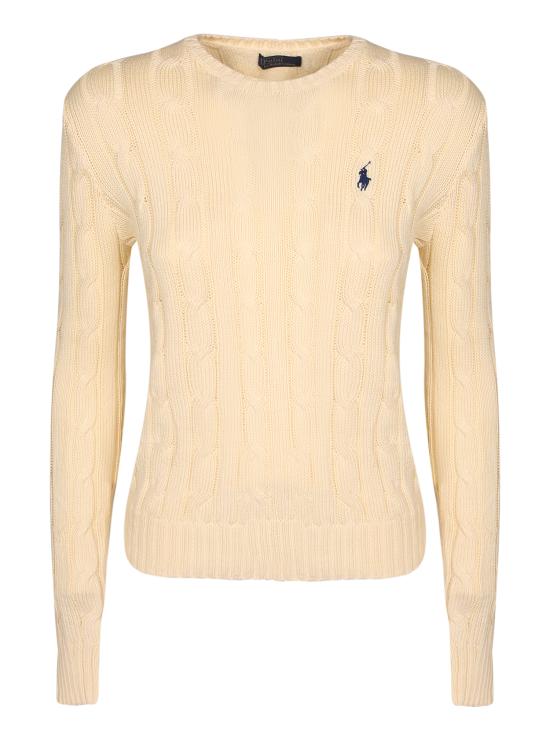 26SS 폴로 랄프로렌 포니 로고 피마코튼 케이블 니트 스웨터 211971869 015 White