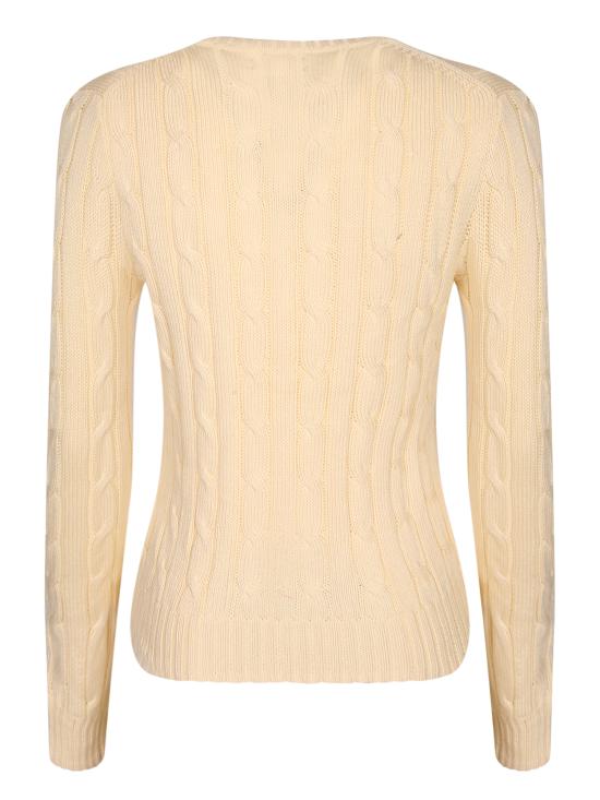 26SS 폴로 랄프로렌 포니 로고 피마코튼 케이블 니트 스웨터 211971869 015 White - POLO RALPH LAUREN