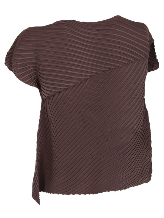 26SS 이세이 미야케 민소매 티셔츠 IM66FJ673 45 Brown - ISSEY MIYAKE