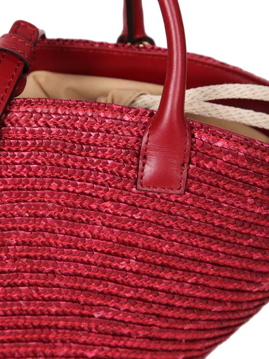 26SS 비아지니 토트백 9149 RAFFIA WINE Bordeaux - BIAGINI