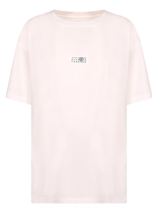 26SS MM6 메종마르지엘라 Numeric 코튼 티셔츠 SH0GC0032 M20170 101 White
