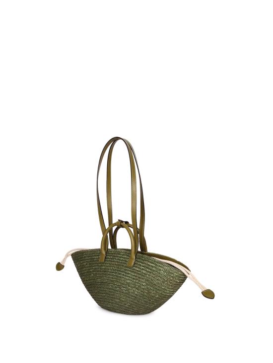 26SS 비아지니 토트백 9065 RAFFIA MILITARE Green - BIAGINI