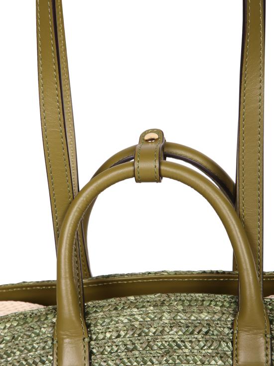 26SS 비아지니 토트백 9065 RAFFIA MILITARE Green - BIAGINI